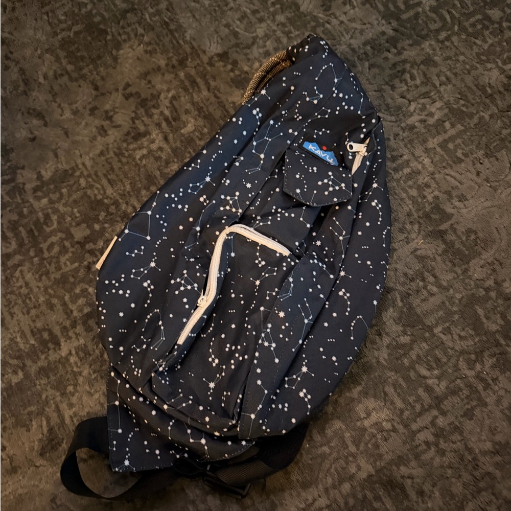 Kavu Navy Constellation Sling Bag with White Dot Print